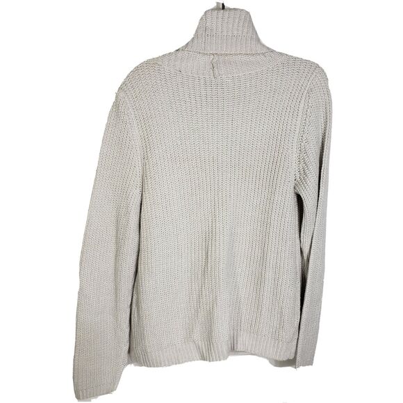 Christopher & Banks Womens Cardigan Sweater Small Cream Cascade Open Front Knit - Picture 2 of 12